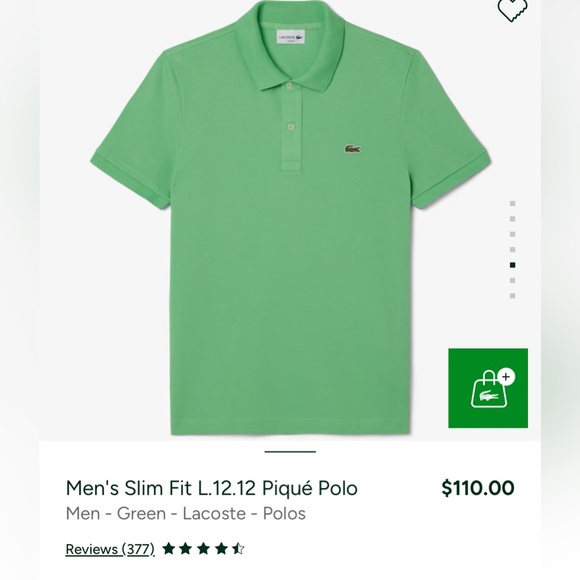 Lacoste Classic Green Polo for Men - Picture 8 of 8